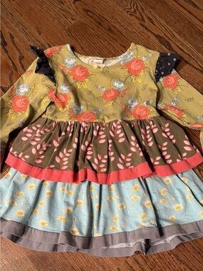 Matilda Jane Frills and Fauna Ruffle Tee from the Secret Fields collection sz 8
